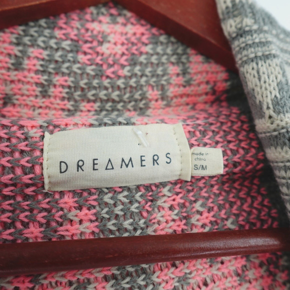 Dreamers Tribal Cardigan Womens S-M Pink Open Front Southwestern - Picture 2 of 16